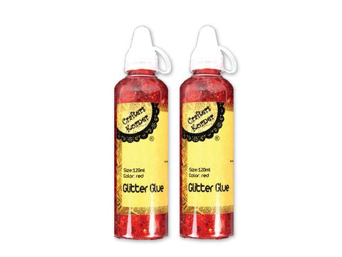 120ML CRAFT GLITTER GLUE - RED CRAFT 236404