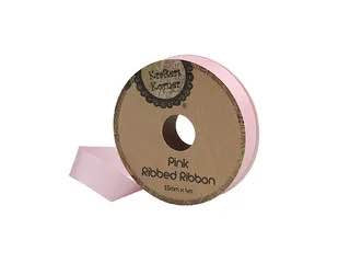 RIBBED PINK RIBBON 15MMX4M . CRAFT 251452