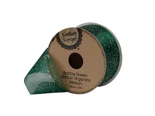 GL ORGANZA RIBBON 38MM-BGREEN .CRAFT 251896