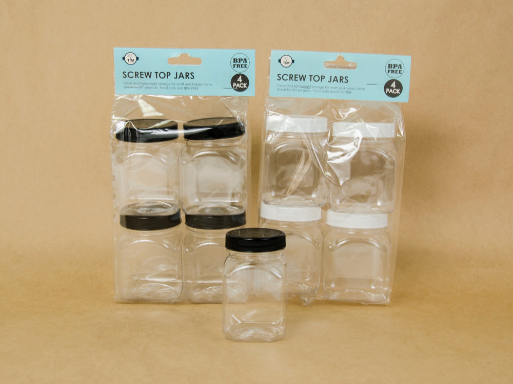 SCREW TOP JARS 200ML JAR881