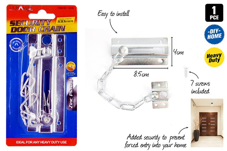 1pce Door Guard w/Chain-100mm 12249