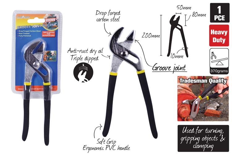 1pce Groove Joint Plier-200mm-TripleDip 12623