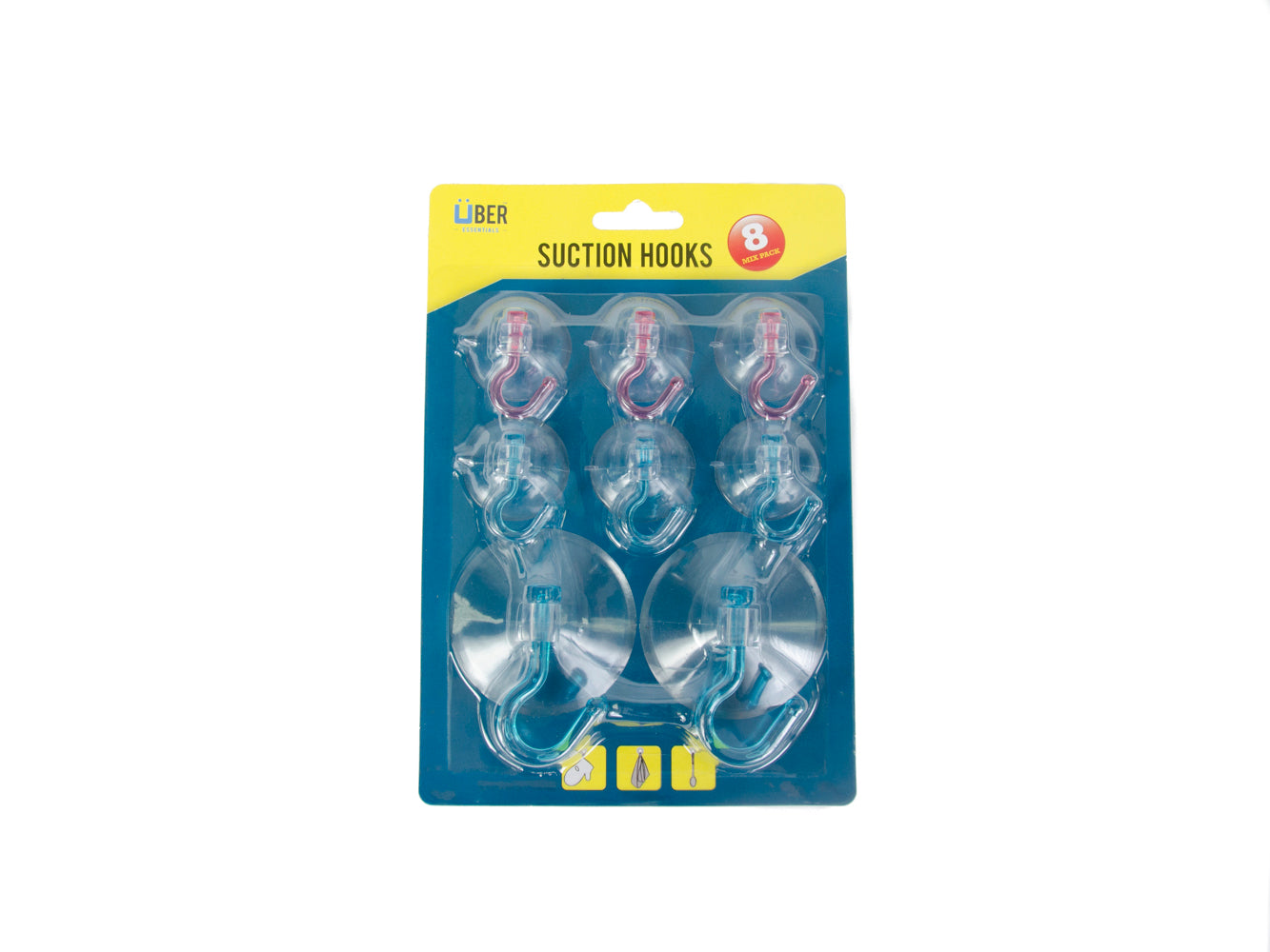8 ASSORTED SUCTION HOOKS HDW1475.