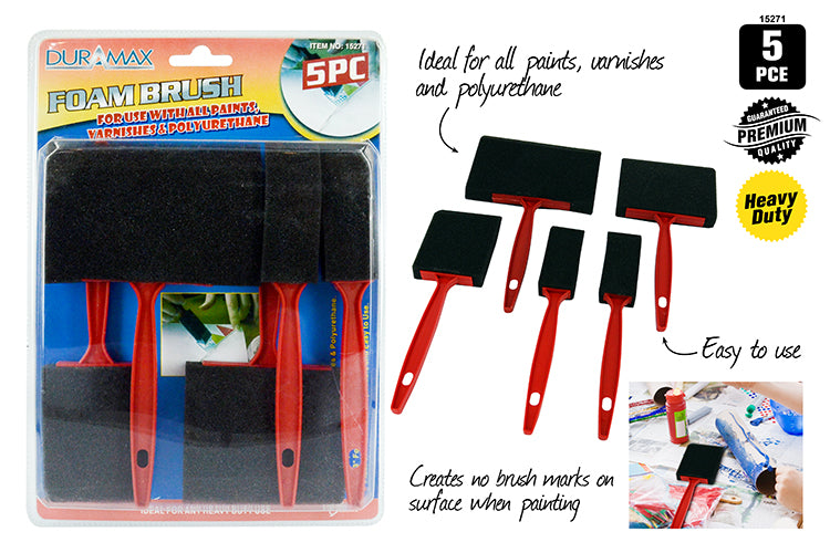 5pce Foam Brush Set-5 Sizes 15271