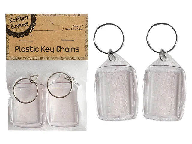 PLA RECTANGLE KEY CHAINS/2 CRAFT 260805