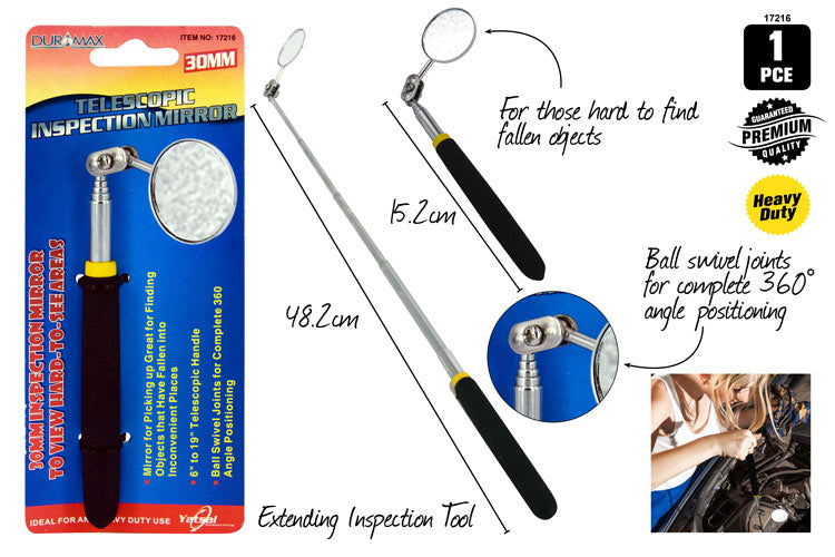 1pce Telescopic Inspection Mirror-30mm 17216