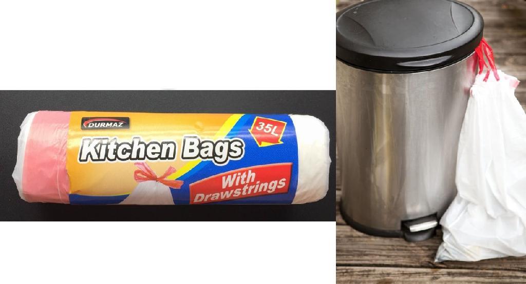 30PK Kitchen Tidy Bags with Drawstring-35L DUR4025