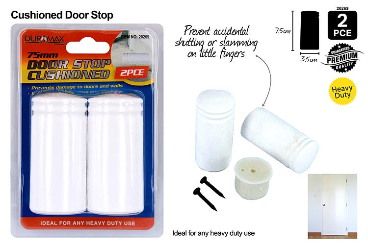 2pce Door Stoppers-White 20269