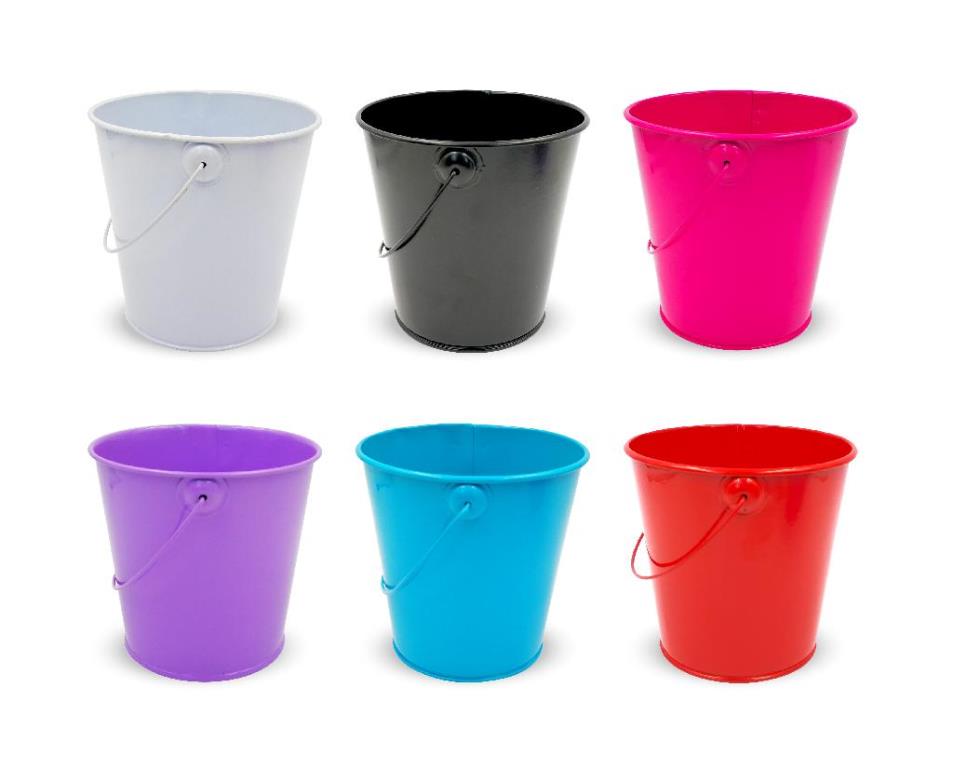 Metal Decorative Bucket - Solid Coloured Series DUR4268