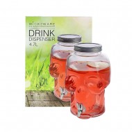 GLASS DISPENSER SKULL SHAPE 5 LITRE GJ90266