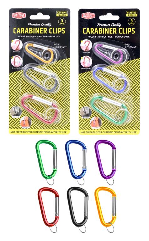 3PK Multi-Purpose Carabiner Clips DUR5170