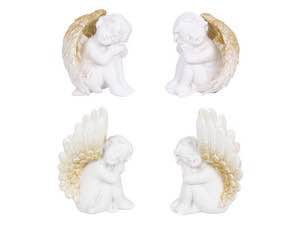 10CM CHERUB WITH GOLD GLITTER. CHERSMGG