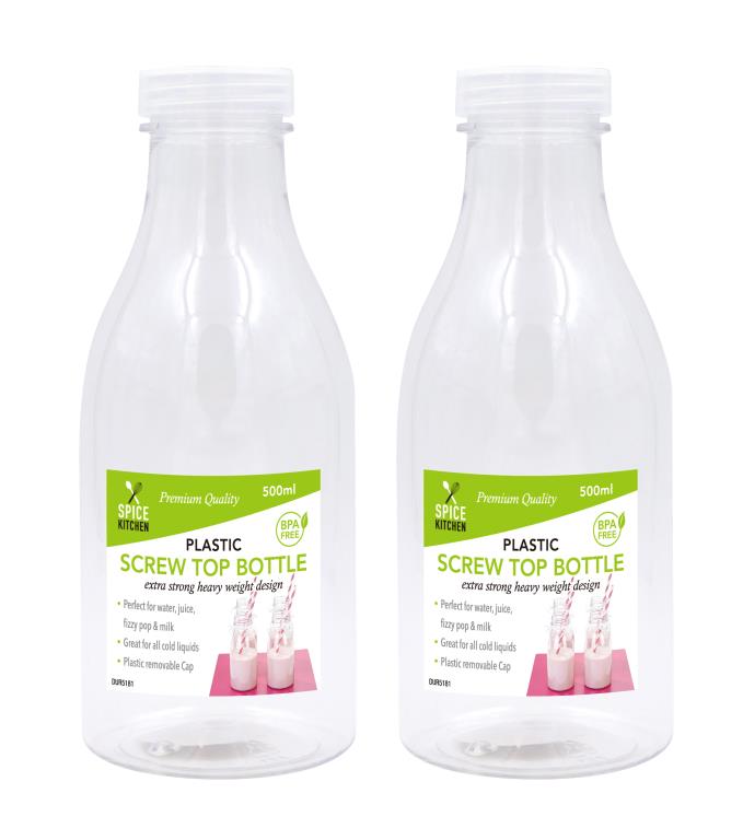 Plastic Milk Bottle with Screw Top Lid-500ML DUR5181