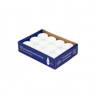 CANDLES PRESSED VOTIVE S/12-WHITE CNVT28W-12