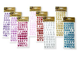 GLITTER ALPHABET STICKERS CRAFT 211814