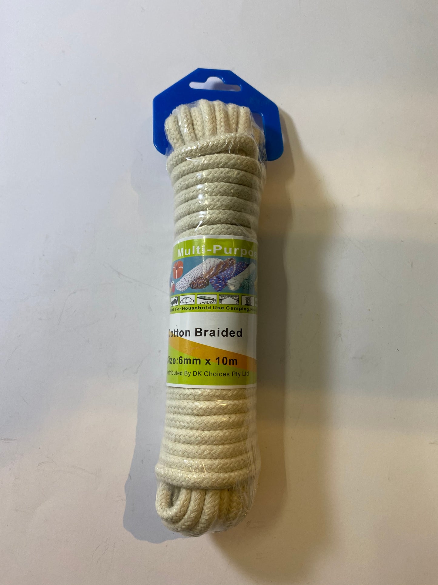 braided Cotton String 6MM X 10M dkc08024