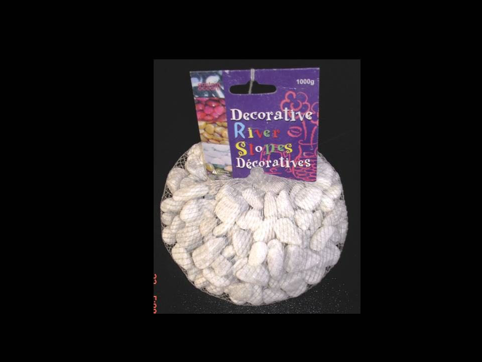 WHITE STONE 1CM 1KG BAG WASHED. GSM7143