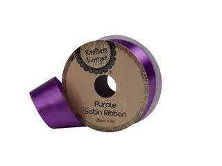 SATIN PURPLE RIBBON 25MMX3M. CRAFT 250950