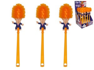 8CM DONALD TRUMP TOILET BRUSH IN DISPLAY "Lets clean America up again!".TRUMPTB