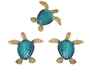 17CM REALISTIC MARBLE BLUE TURTLE. TURTMJ7