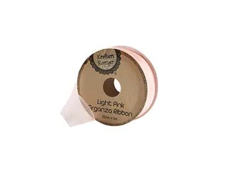 ORGANZA LPINK RIBBON 25MMX5M . CRAFT 251186