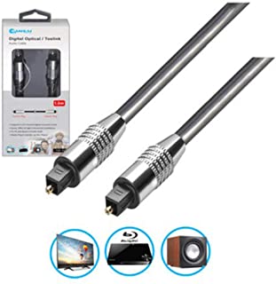 Sansai 1.5m Digital Audio Optical/Toslink Fibre Lead Cable for TV/Sound Bar TOS-015