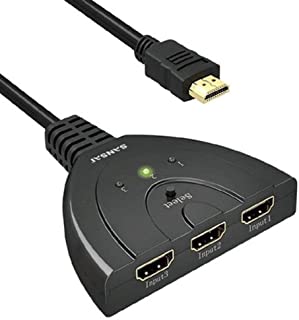Sansai 3 Port HDMI Switcher/Connector Ports Ultra HD 4K 1080P Splitter for HDTV HDM-3010S