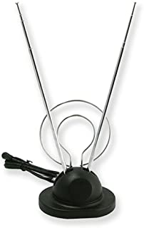 Sansai Indoor TV/Radio Antenna VHF/FM Reception Adjustable Telescopic Rods Black ATN-902