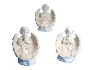 13CM KNEELING CHERUB TEALIGHT CANDLE HO LDER. CHERKNET