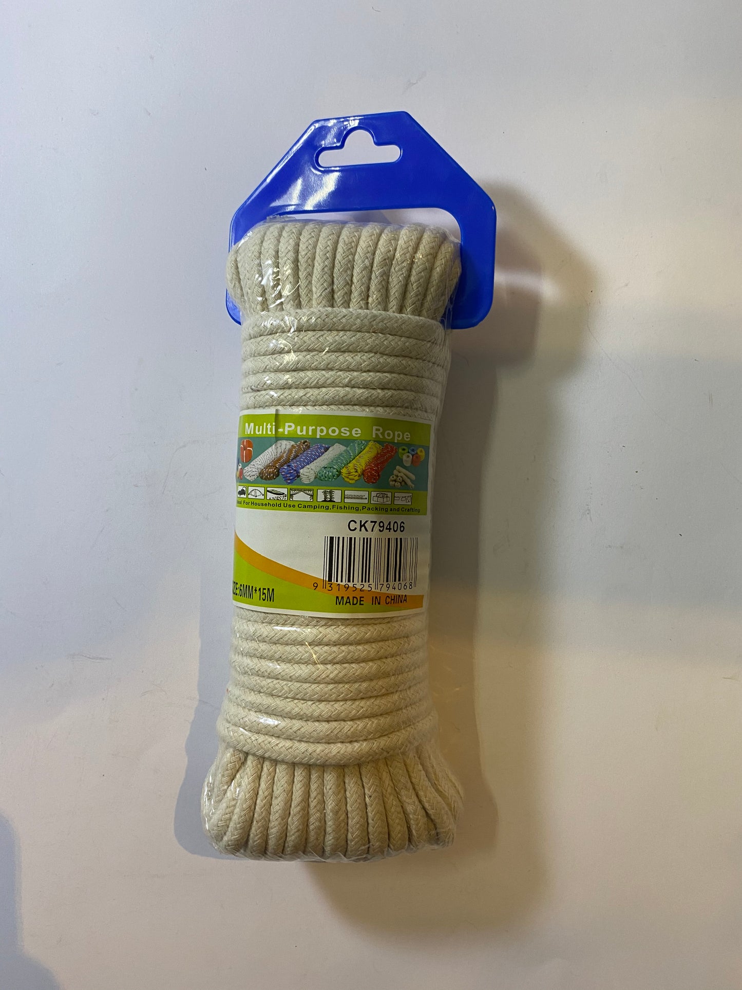 braided Cotton String 6MM X 15M 79406