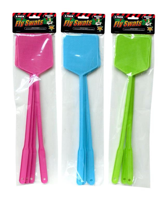 Plastic Fly Swatters-4PK. DUR2298