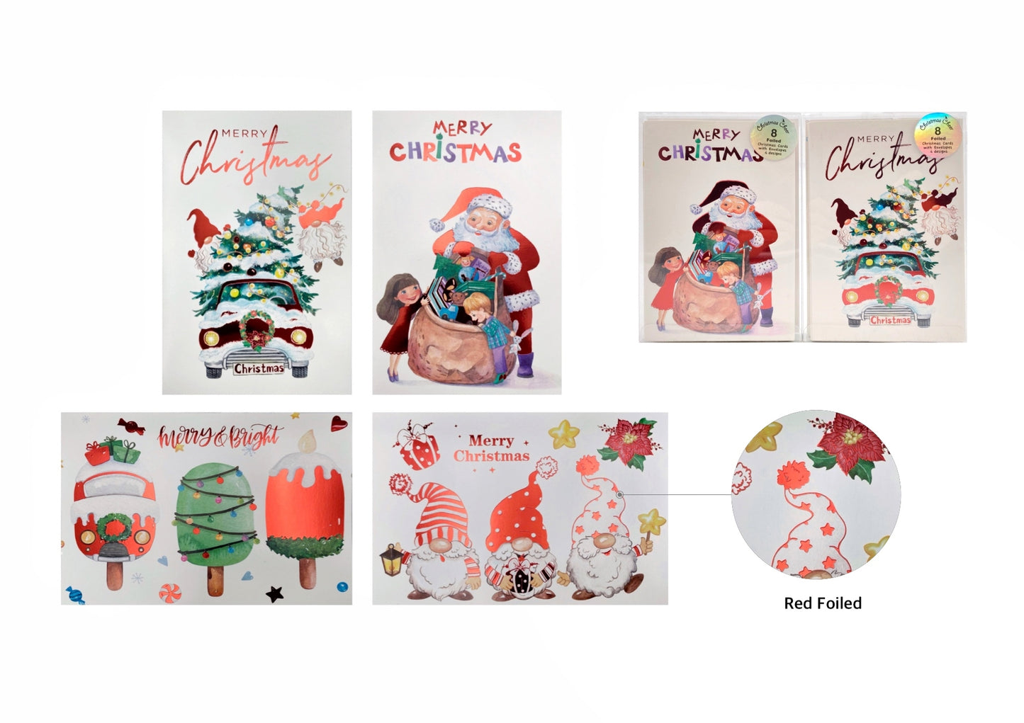 POPSICLE XMAS CARDS PK6 4 ASST. XMS31404