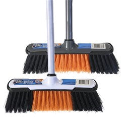 ESSENTIALS INDOOR BROOM 1.2M HANDLE 2 ASSTD 64375
