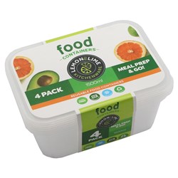 REUSABLE FOOD CONTAINERS 4PK 1.5L PDQ 68748
