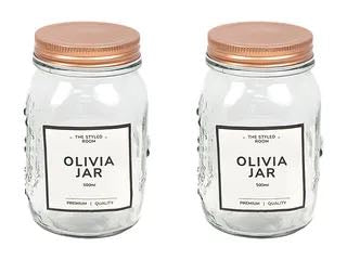 500ML ROSE GOLD PRESERVE JAR GLA 197637