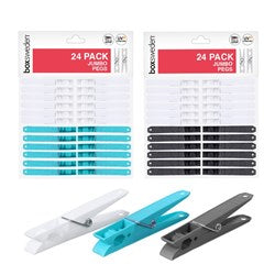 CLOTHES PEGS LARGE 24PK 3 ASSTD 72516