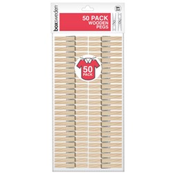 WOODEN CLOTHES PEGS 50PK 72561