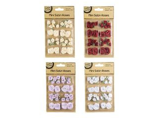 MINI SATIN ROSES/28 CRAFT 249183