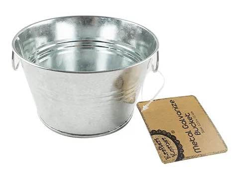 METAL GALVANIZE 7.2CM BUCKET CRAFT 257874