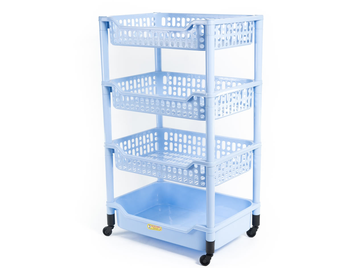 4 TIER SHELF & WHEELS SHF081212MIX.