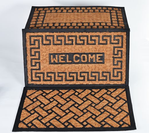 DOORMAT PANAMA W/RUB 6 ASSTD AD11A