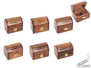 8CM WOODEN CONE INCENSE SHEESHAM WOOD . BOXINS