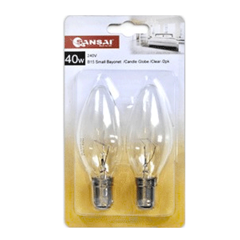 B15 Light Globe Warm White – 2 Pack GL-AB1525