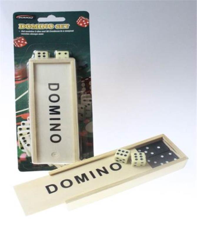 Domino Set with Dice in Storage Case DUR2854