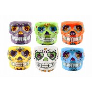 FLOWER POT SKULL 4MIX12X14.5X9.5CM CP96220M