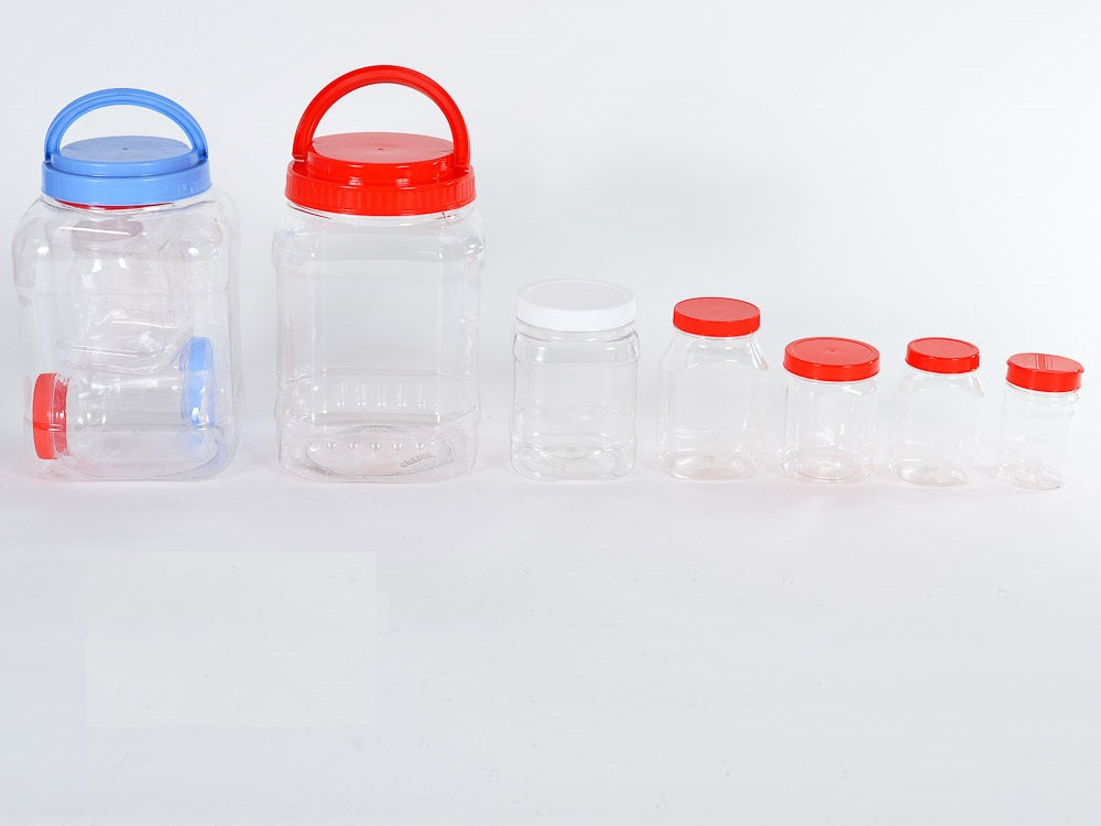 PLASTIC JAR SET/6 CT-6.