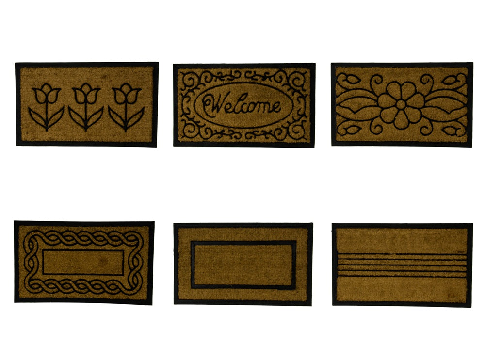 COIR RUBBER DOOR MAT 45X75CM AD13A