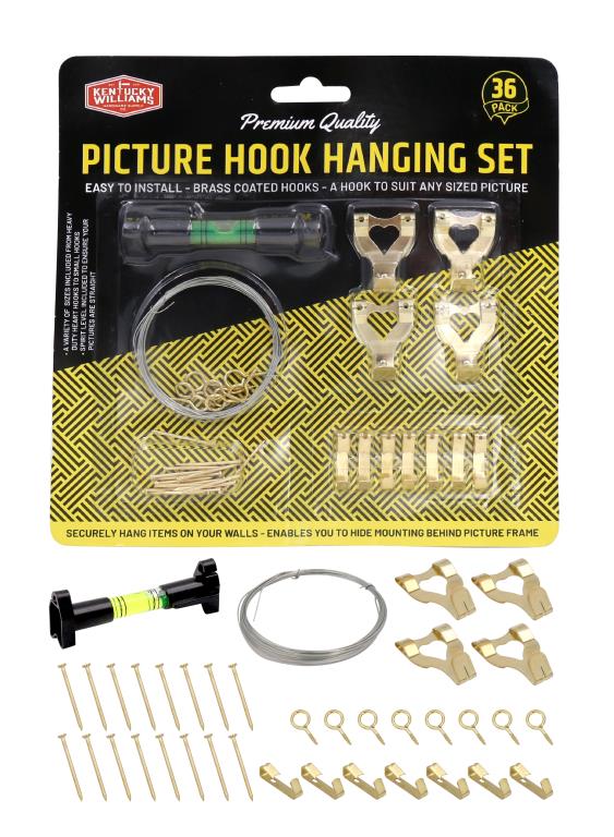 36PCE Picture Hook Hanging Set DUR0549