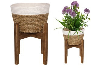 35CM PLANTER BASKET ON STAND. BASKPLS