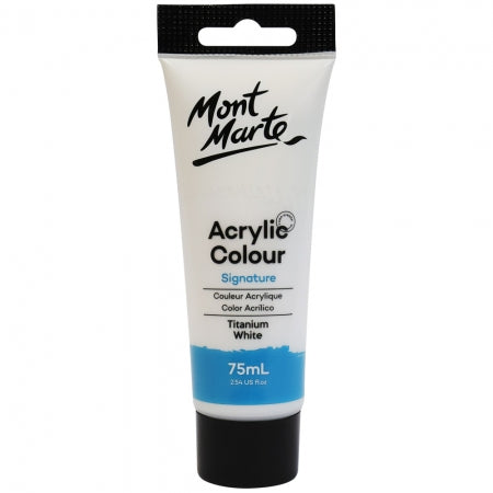 MM Acrylic Colour Paint 75ml - Titanium White. MSCH7501
